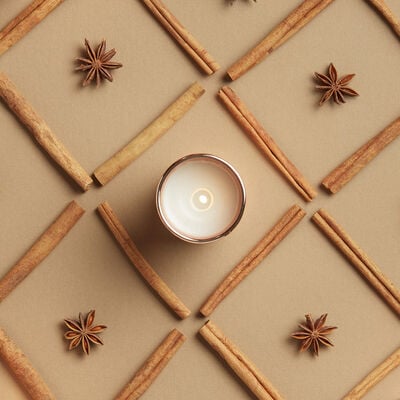 Thymes Simmered Cider Votive Candle with Spices